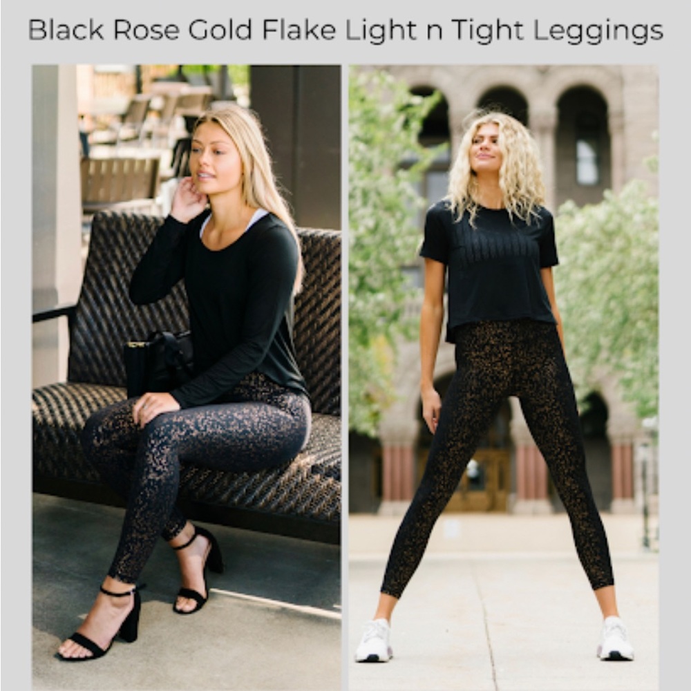 ZYIA Black Rose Gold Flake Light and Tight Size 6-8